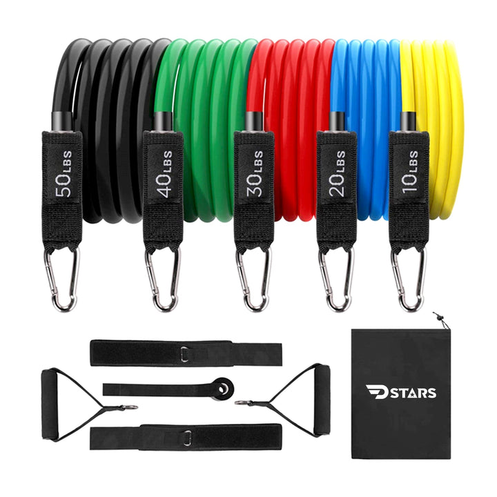 Resistance Bands Set Of 5 Pcs - Dstars Gym Equipment Philippines